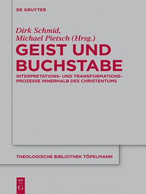 cover image of Geist und Buchstabe